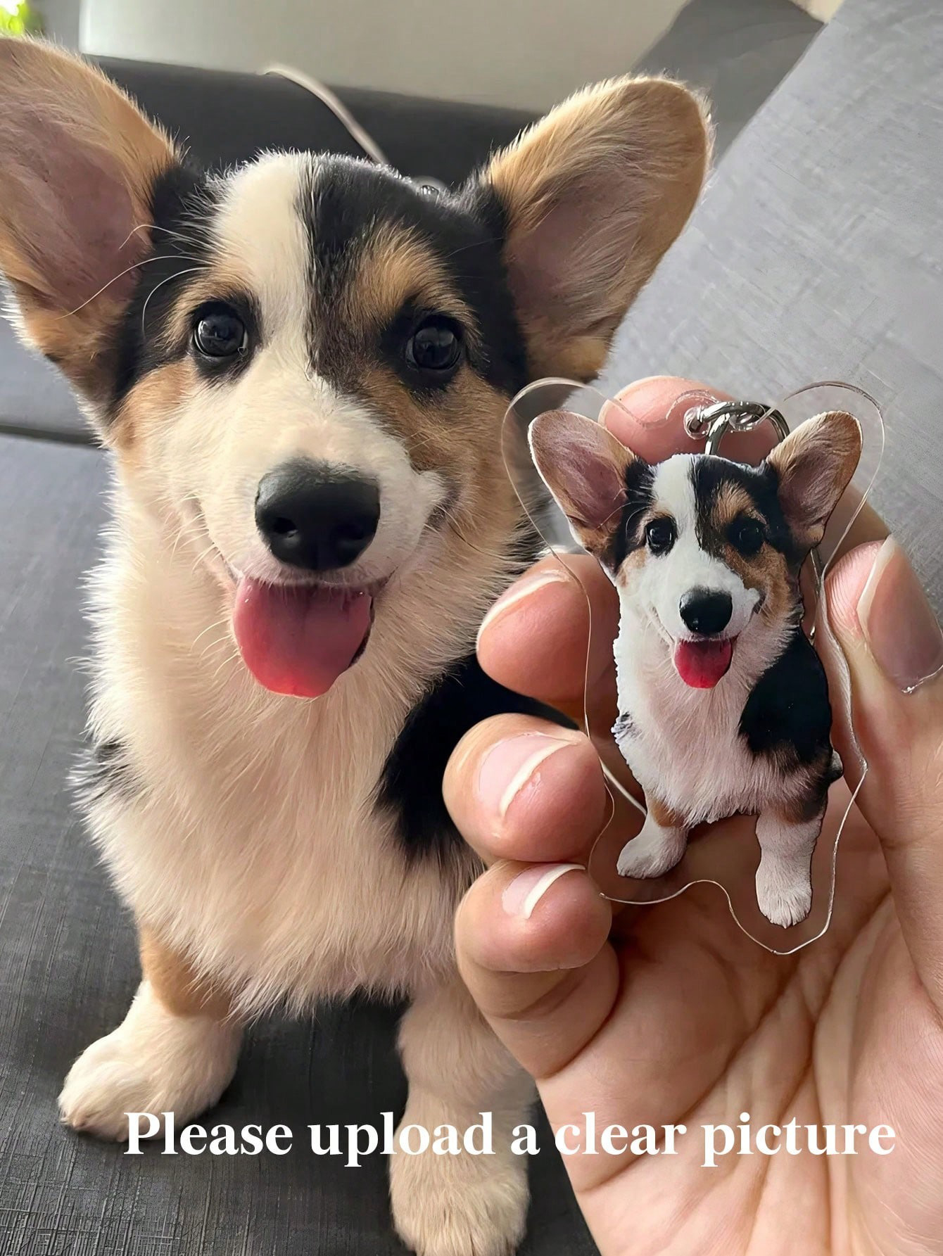 1personalized acrylic keychain, custom name and photo keychain, cat and dog acrylic keychains